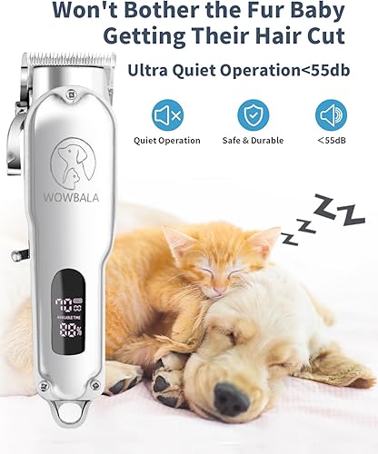 Miniatura 2 de Cortapelos para perros para peluquería Kit de cortadora de pelo para perros para abrigos gruesos y pesados, afeitadora inalámbrica para mascotas -