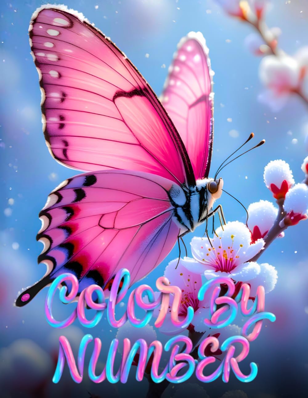 Color by Number: Large Print Color by Number Adult Coloring Book Featuring Flowers, Butterflies & Garden Scenes