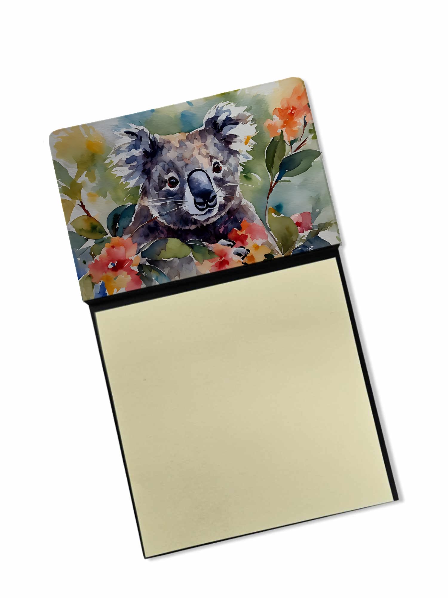 Caroline's Treasures Koala Sticky Note Holder Refillable Dispenser Self-Sticky Note Pads, Memo Pads Blank Desk Accessories