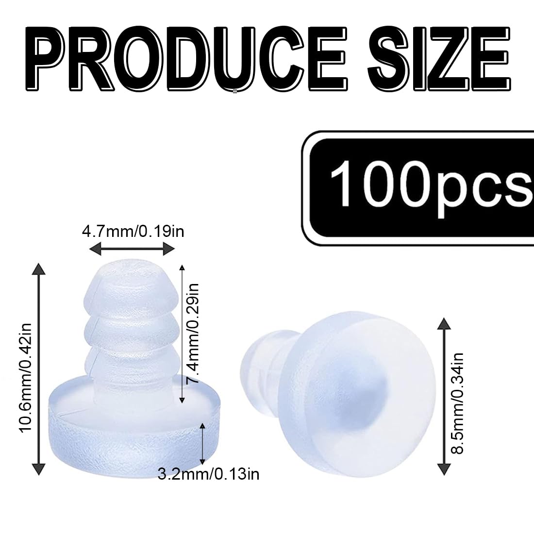 100 Gommini Adesivi Paracolpi Trasparenti - Per Porte, Mobili, Laptop, Cassetti - Foto 4