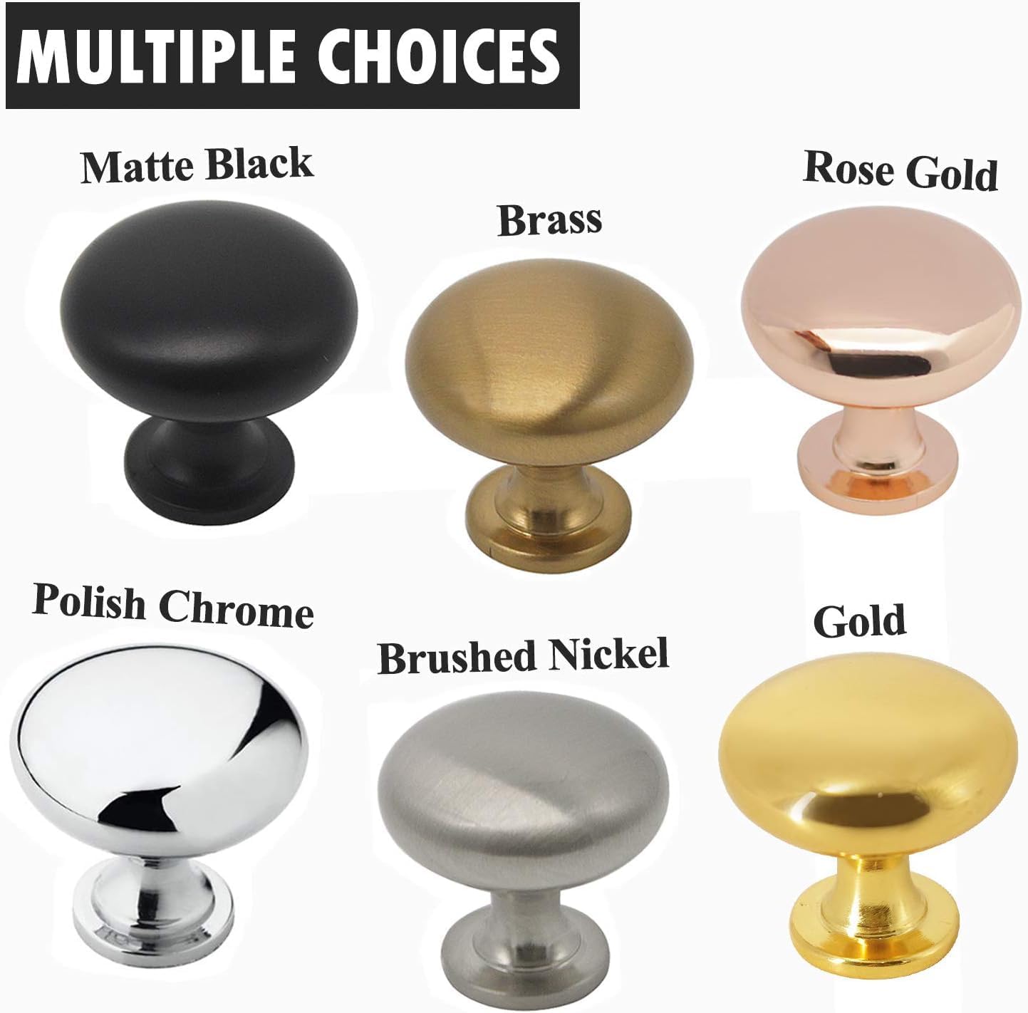 Probrico 30 Pack Round Cabinet Knobs Champagne Bronze Finish,Dresser Drawer Knobs 1-3/16 inch(29.5mm) Diameter Cupboard Knobs