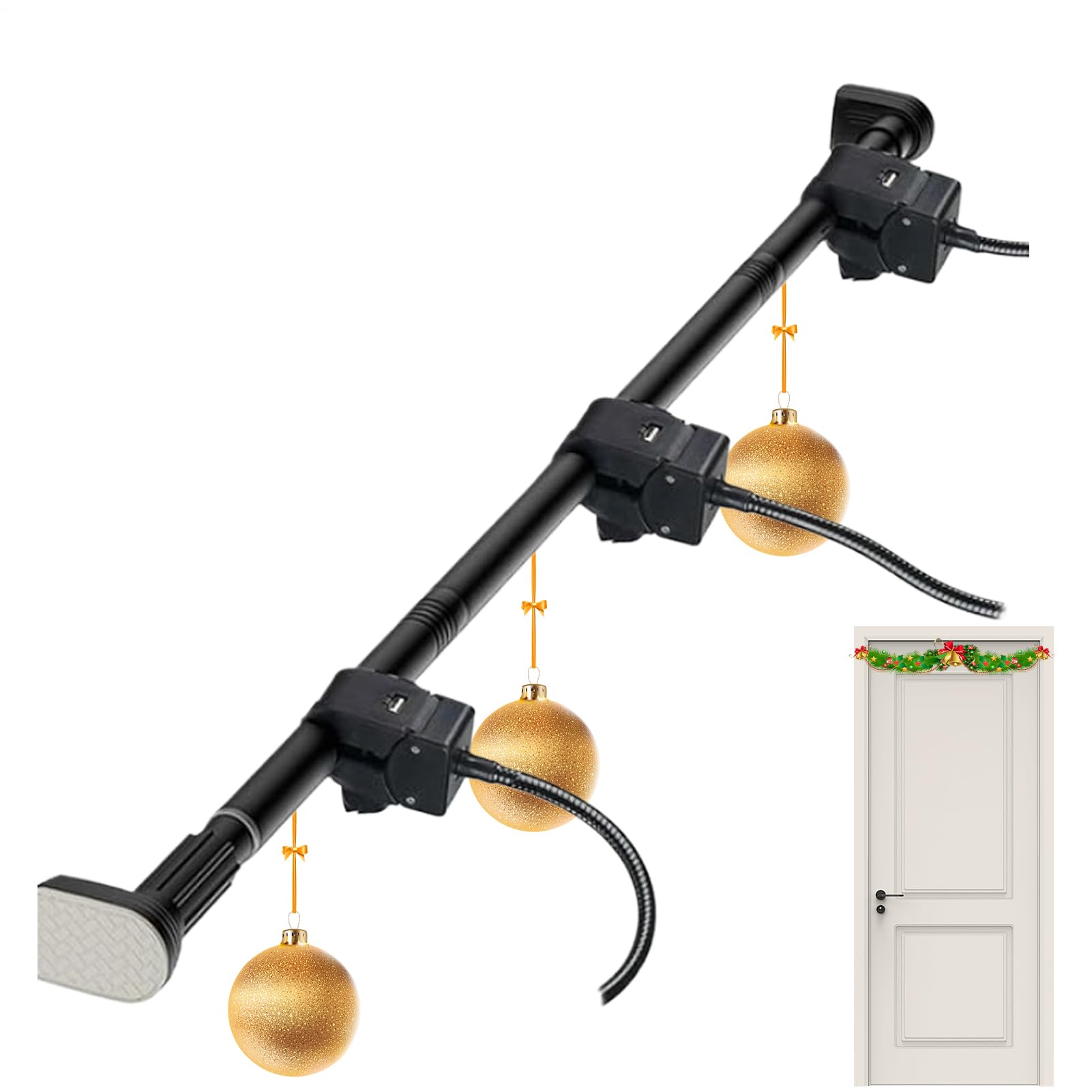 Accroche couronne de porte d'entrée réglable pour réussir votre décoration de Noël et fêtes