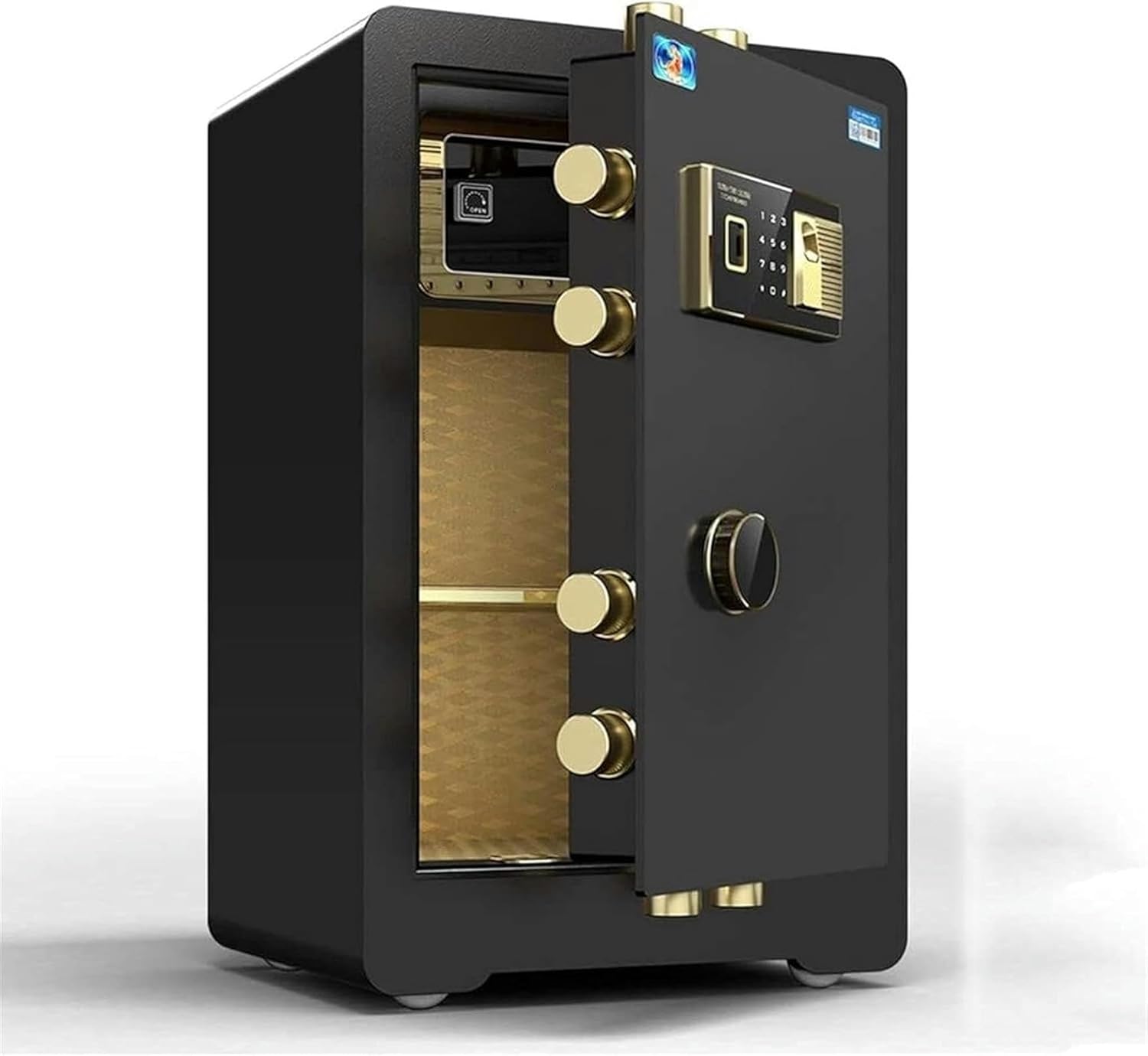 Digital Electronic Safe Security Box Steel Deposit Safe for Home Office Cabinet Safe with Keypad for Jewellery Money Valuables (Color : Brown Size : 413561cm) (Black 41 * 35 * 61cm)-1pc