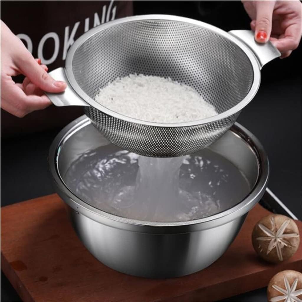 Drainage Basket Stainless Steel Dishwashing Basin Filter Draining Panning Rice Washing Sieve