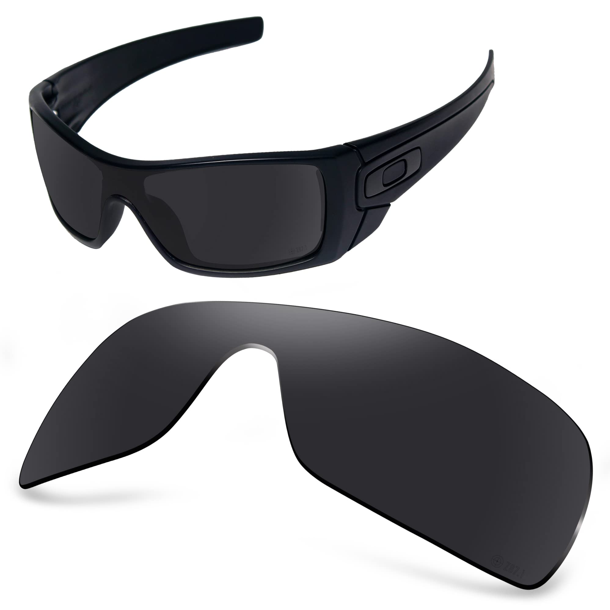AOZAN ANSI Z87.1 Polarized Replacement Lenses Compatible with Oakley Batwolf OO9101-Onyx Black