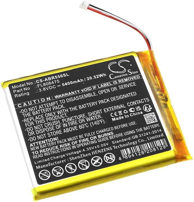 Cameron Sino Battery for Anbernic RG556 PN:Anbernic FL806475 5400mAh / 20.52Wh