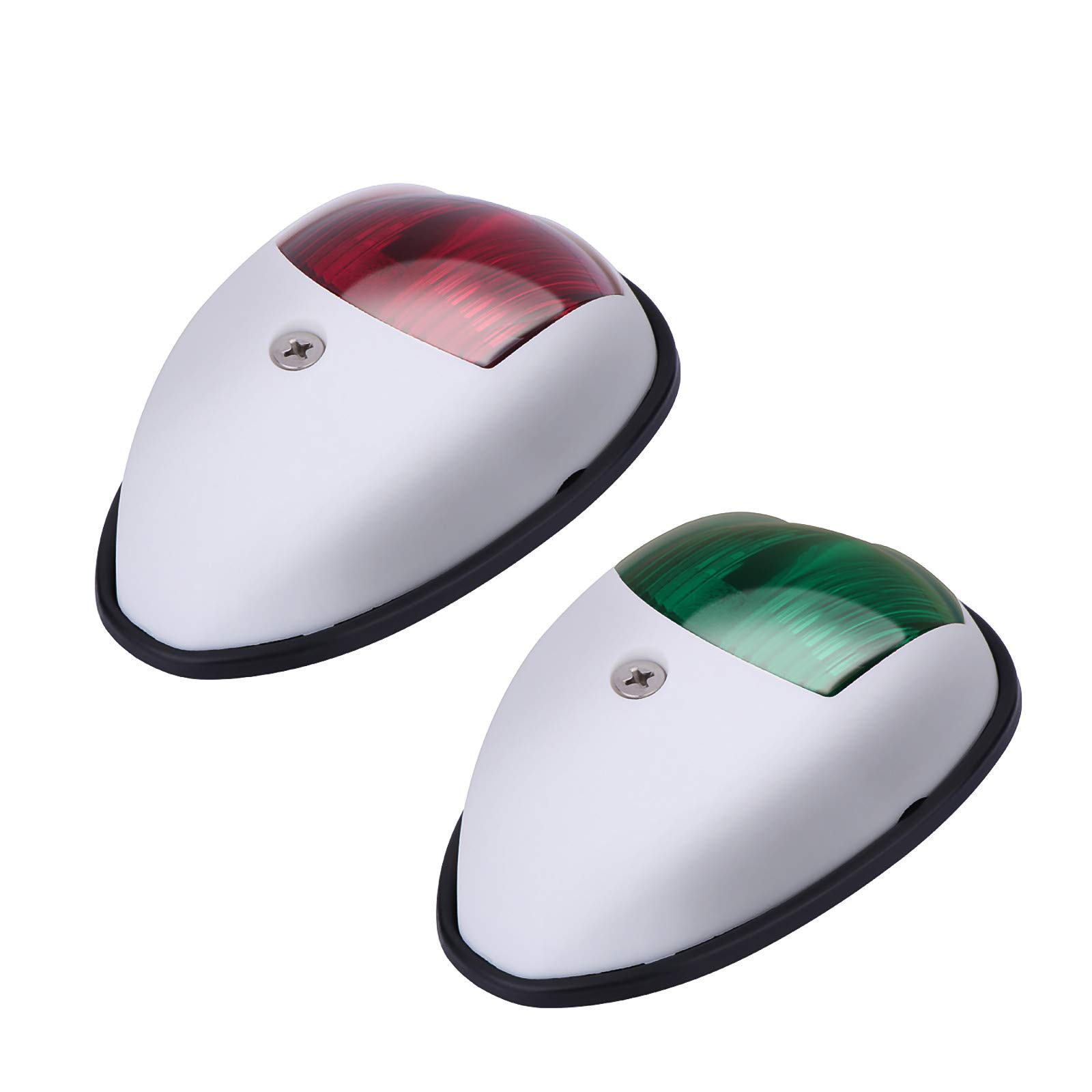 OurLeeme Luci di Navigazione per Barche, 2 Pezzi 12V Rosso Verde Marine Boat Yacht Luce a LED Lampada di Prua Laterale per Barche Yacht Skeeter