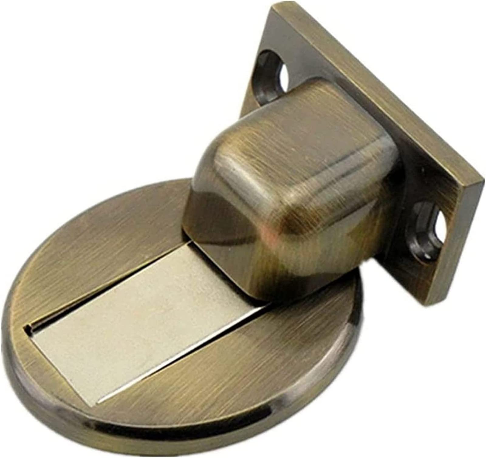 Nvsfzgiyg Glod Door Stop Wall Mounted Stopper Invisible Punching Floor-Mounted, Strong Magnetic Bounce Adjustable Height, For Bathroom Kitchen, (Glod)