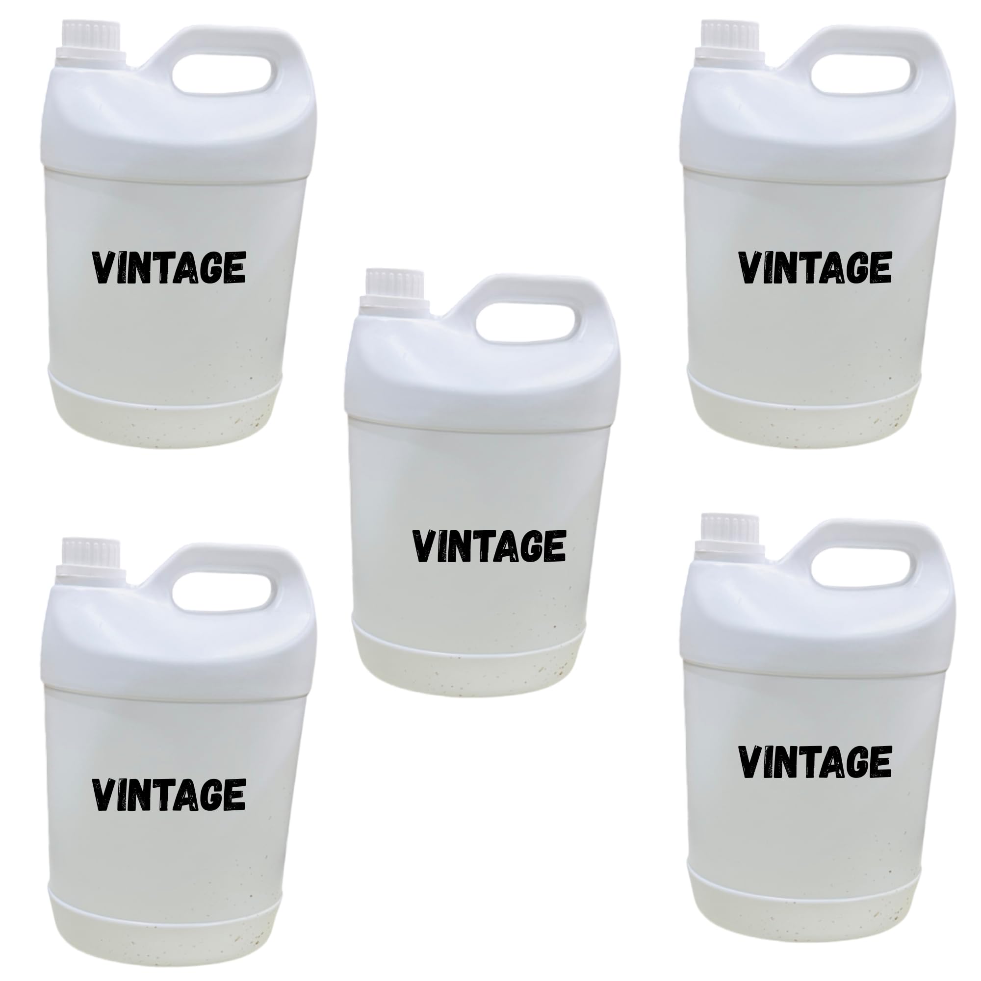VINTAGE 5 Litre HDPE Can EMPTY White Colour – Durable, Leak-Proof, and Versatile Storage Solution with Inner Cap (4 PCS) (5 PCS)-image-45