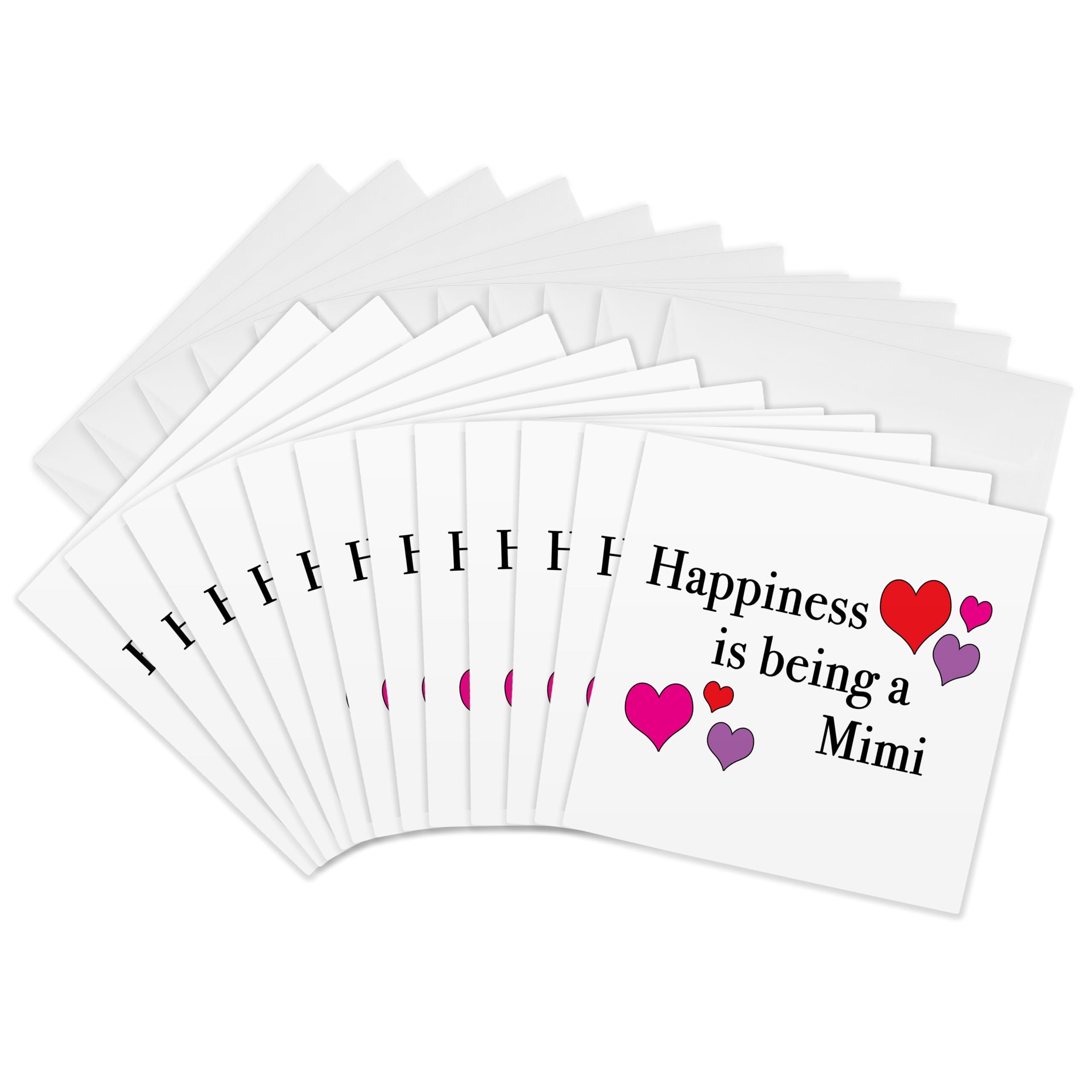 3dRose gc_223974_2 6 x 6-Inch "Happiness is Being a Mimi" Greeting Card (Set of 12)