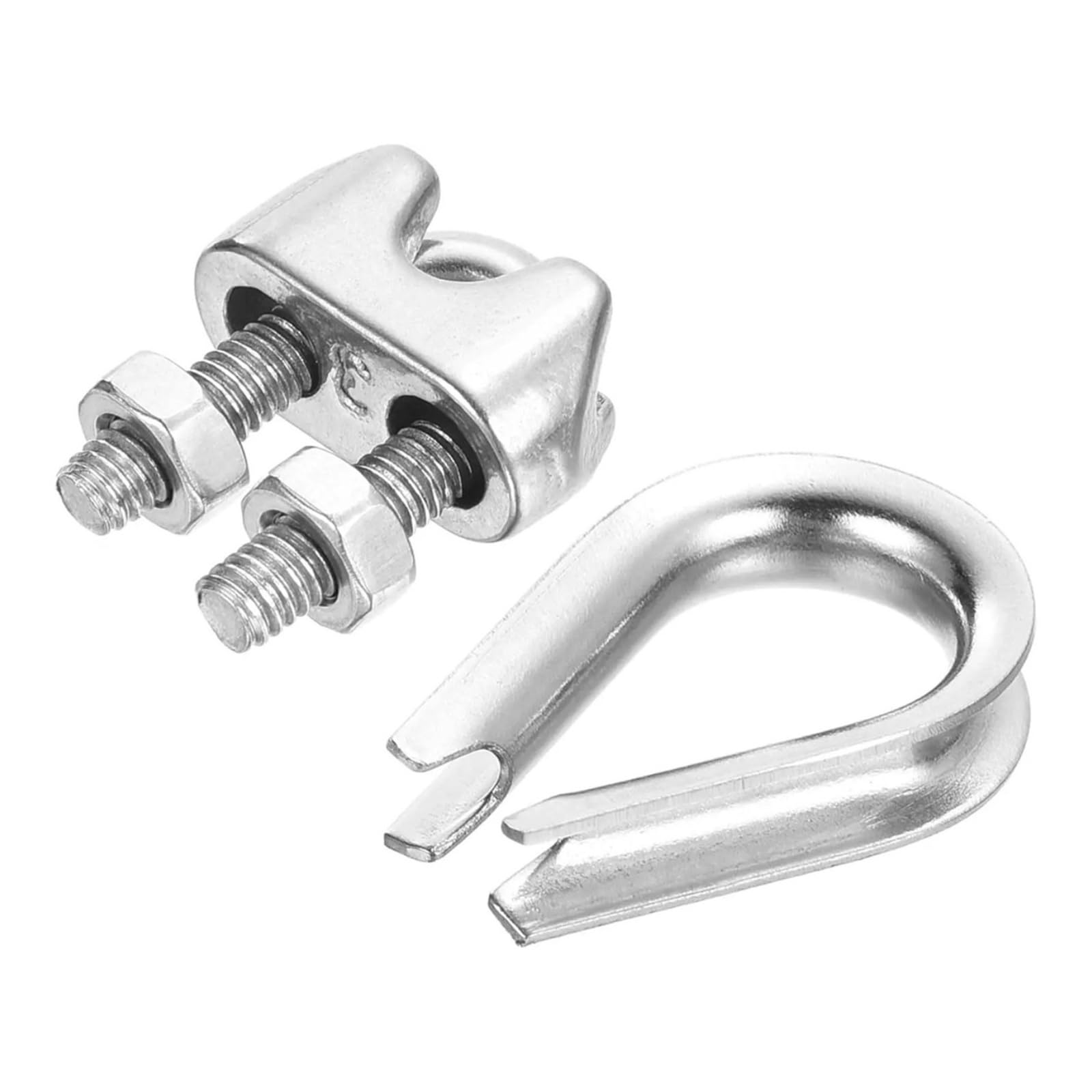 Set Di Morsetti A U for Carichi Pesanti Con Fermagli E Redancia for Funi In Acciaio M2-M3-M4-M5-M6-M8-M10(M8-10PCS)