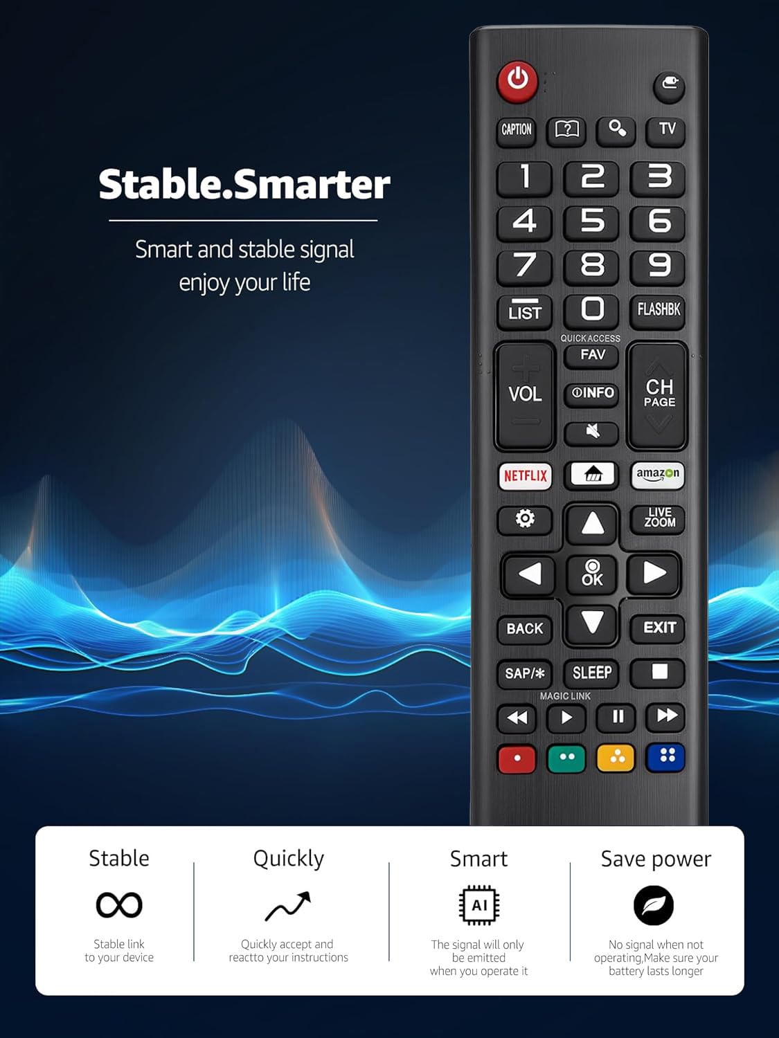 vhbw telecomando compatibile con LG 49UH6509, 49UH661, 49UH650