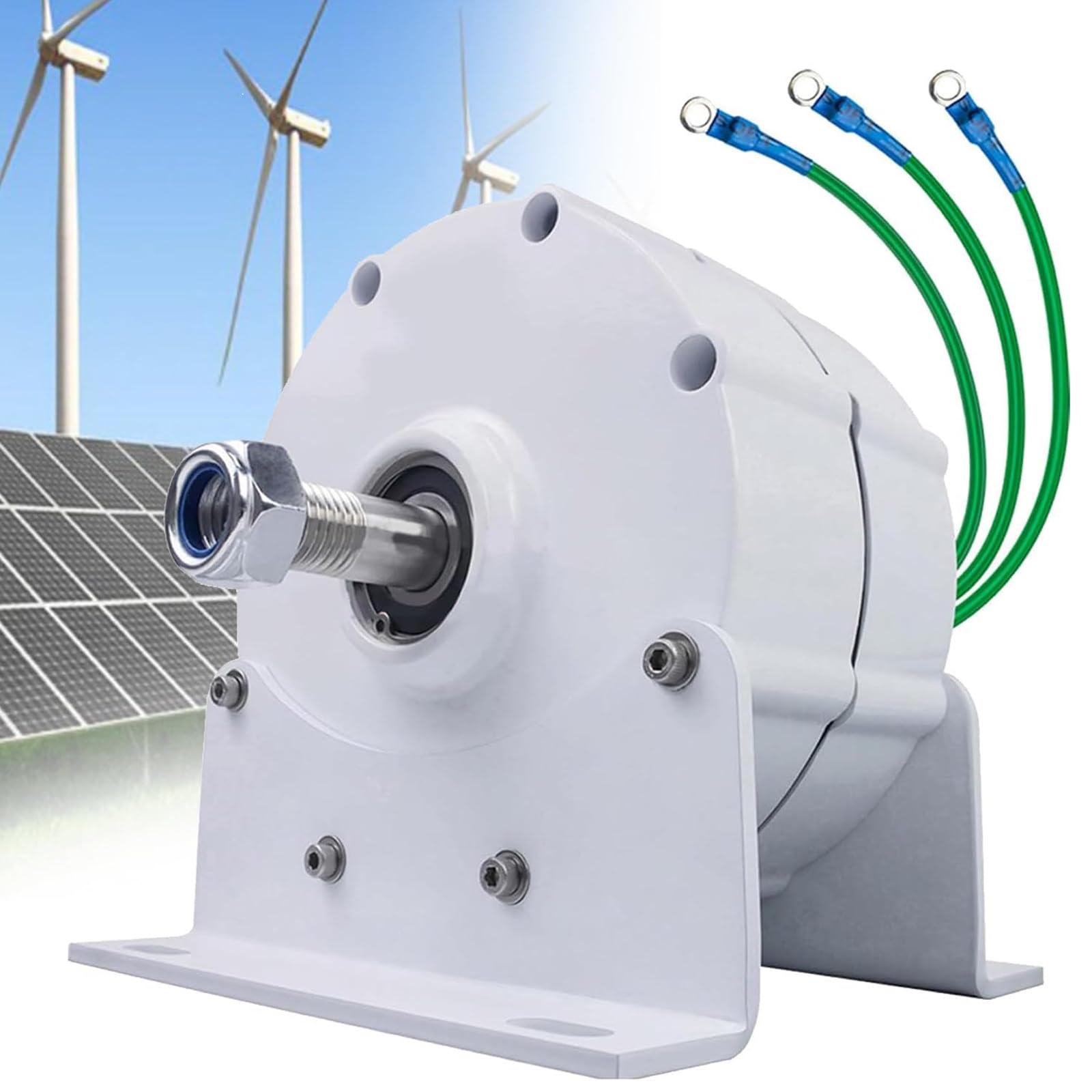 8000 W 12 V 24 V 48 V 120 V 220 V z podstawą Rpm stały generator magnetyczny 3-fazowy bezprzekładniowy magnes stały AC alternatory do samodzielnego wykonania pozioma turbina wiatrowa 220 V