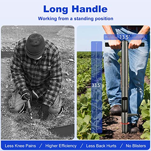 Bulb Planter Garden Sod Plugger With Ergonomic Masual Handle,Heavy Duty Planting Tools For Digging Holes To Plant Spring Flowers Bulbs,Bedding Plants,Tulips,Crocus,Dahlias,Gladiolus,Lilies #TOP4