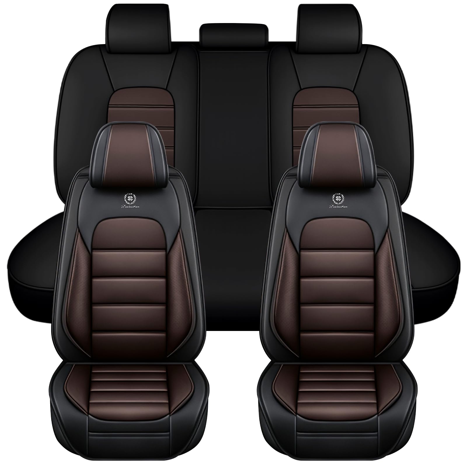 Bitablue Car Seat Covers Fit for Toyota Corolla Cross 2022-2026, Waterproof PU Leather Car Seat Protector Full Set, Auto Seat Covers for Car(Black&