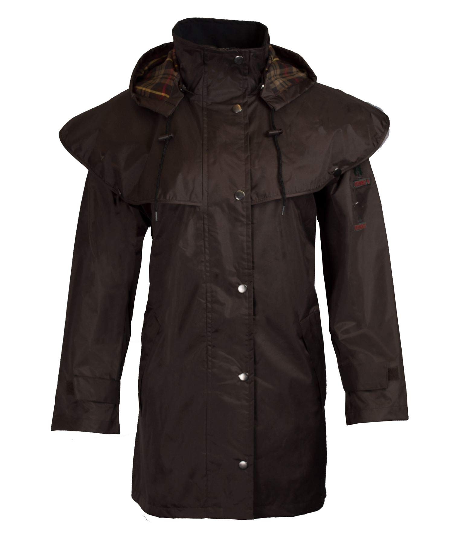 Walker & Hawkes - Veste Hunton longueur 3/4 - style cape - capuche amovible/coutures étanches - nylon