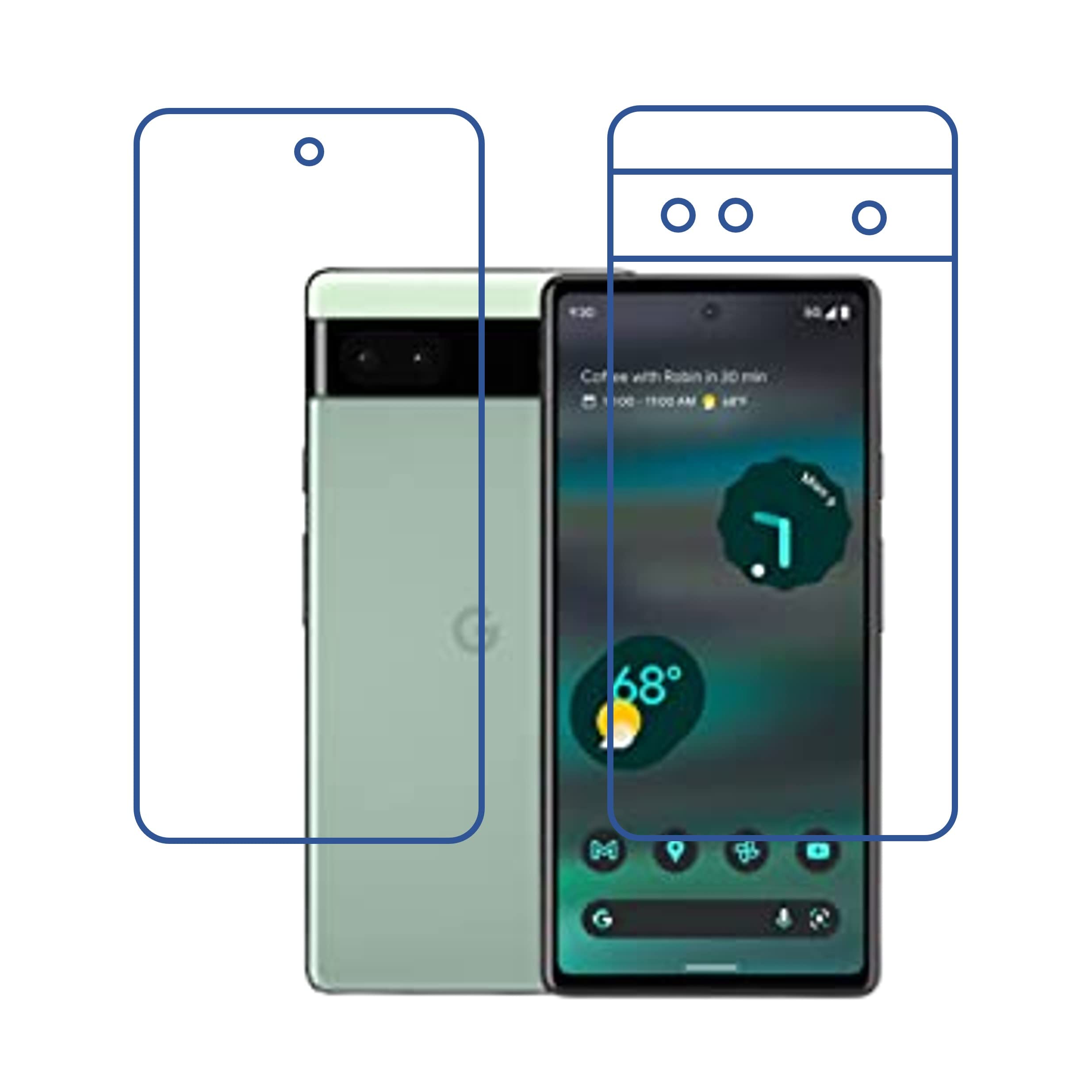 DVTECH� (Front and Back 9H Protective Ultra Clear Unbreakable Screen Protector for Google Pixel 6a (Not a Tempered glass) (B0BL7R9JX3) Amazon Price History, Amazon Price Tracker