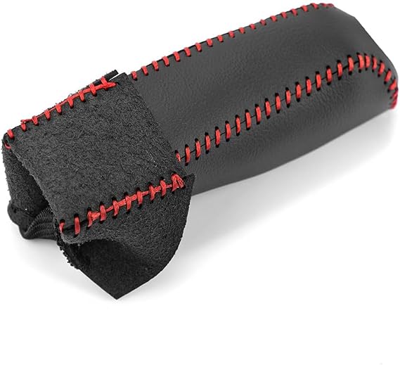 Car Handbrake Cover for Honda Civic Type R FL5 FK8 FK2 FN2 FD2 2018-2025, PU Leather Handbrake Protector, Non-Slip Breathable Handbrake Sleeve Auto Interior Accessory,D