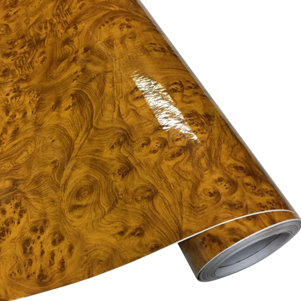 Queenbox 11.8x59.8in Wood Car Vinyl Wrap Air Release Bubble Free Peel and Stick Film for Automotive Interior Use, Pattern 2