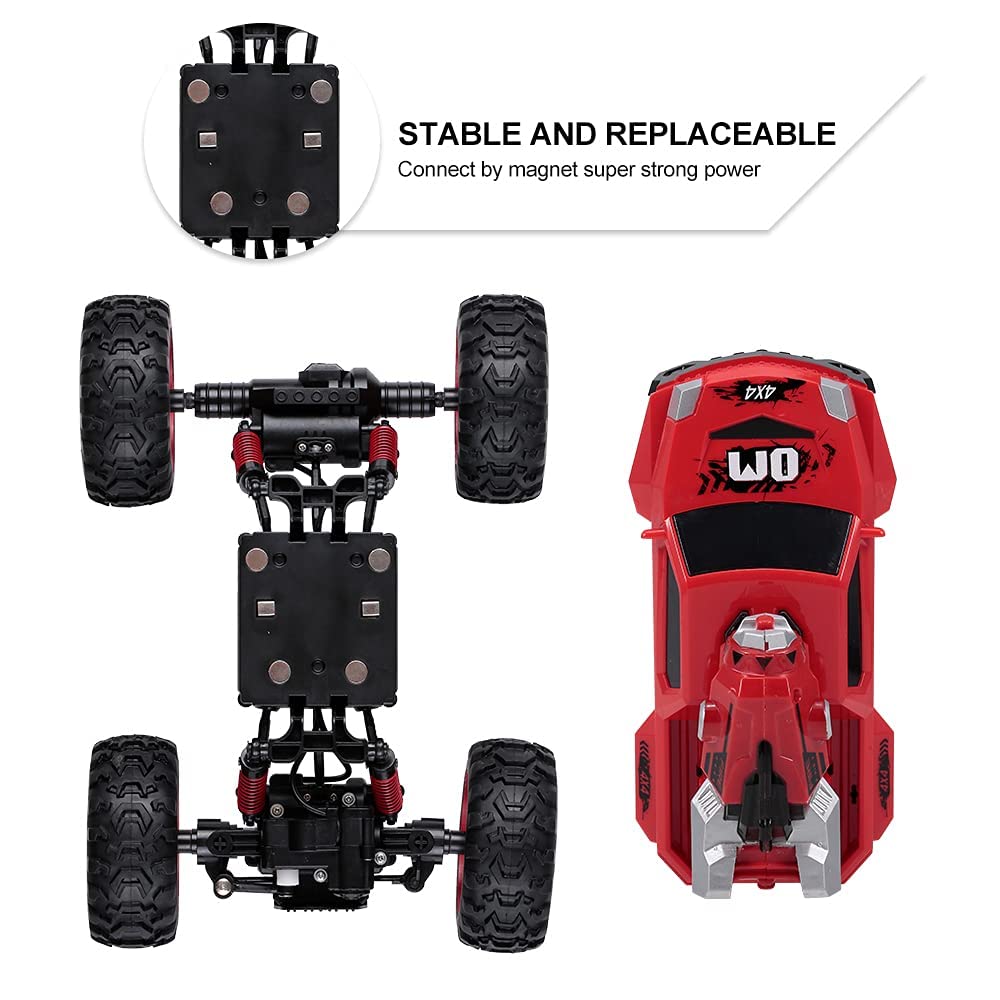 4WD Elektryczny zdalnie sterowany samochód Monster Crawler 1/14 off-road, ciężarówka terenowa RC 2,4 G z funkcją ładowania bąbelkami, prezent świąteczny dla chłopców, nastolatków, pełny
