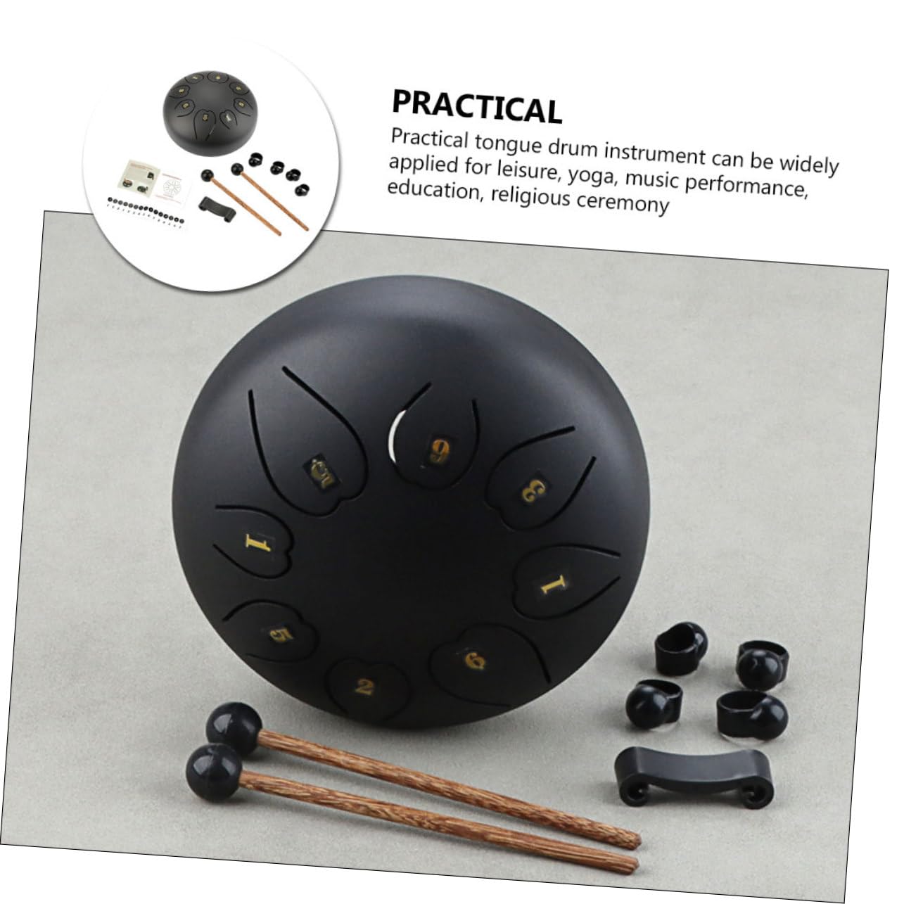VANZACK Instrumento Hueco de Madera de Lengüeta Metálica para Percusión, Práctica y Presentaciones Musicales