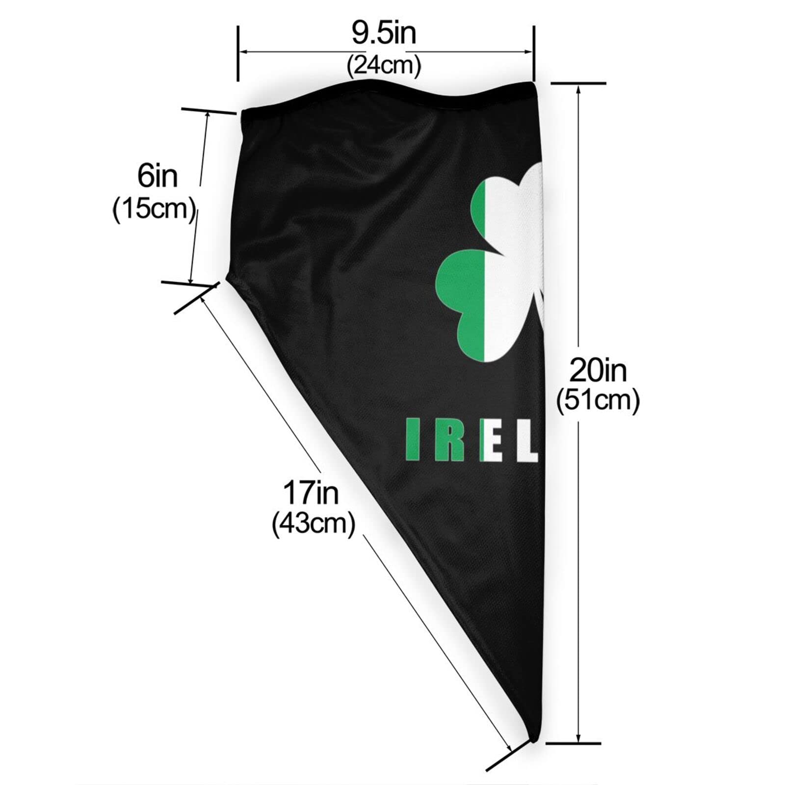 Irish Ireland Flag Clover Unisex Desert Dustproof Face Balaclava Magic Scarf Riding Face Towel Balaclava