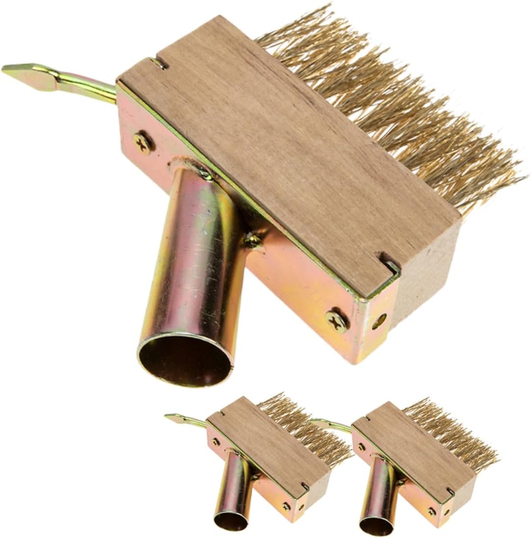 BESPORTBLE 6pcs Heavy Duty Scrub Brush for Garden Cleaning Long Handle Moss for Patio Paving and Outdoor Use Durable Wire Brush Hook for Efficient Weeding and Debris Removal