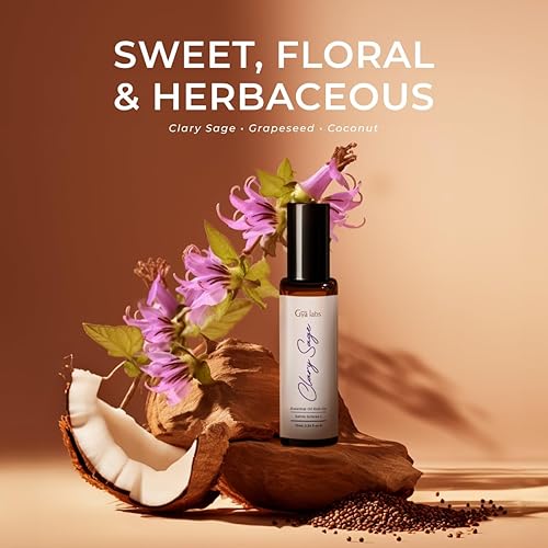 Miniatura 3 de Gya Labs Aceite esencial de salvia clary roll-on  Regalos para la salud y la relajación de las mujeres  Hecho con aceite esencial de salvia de