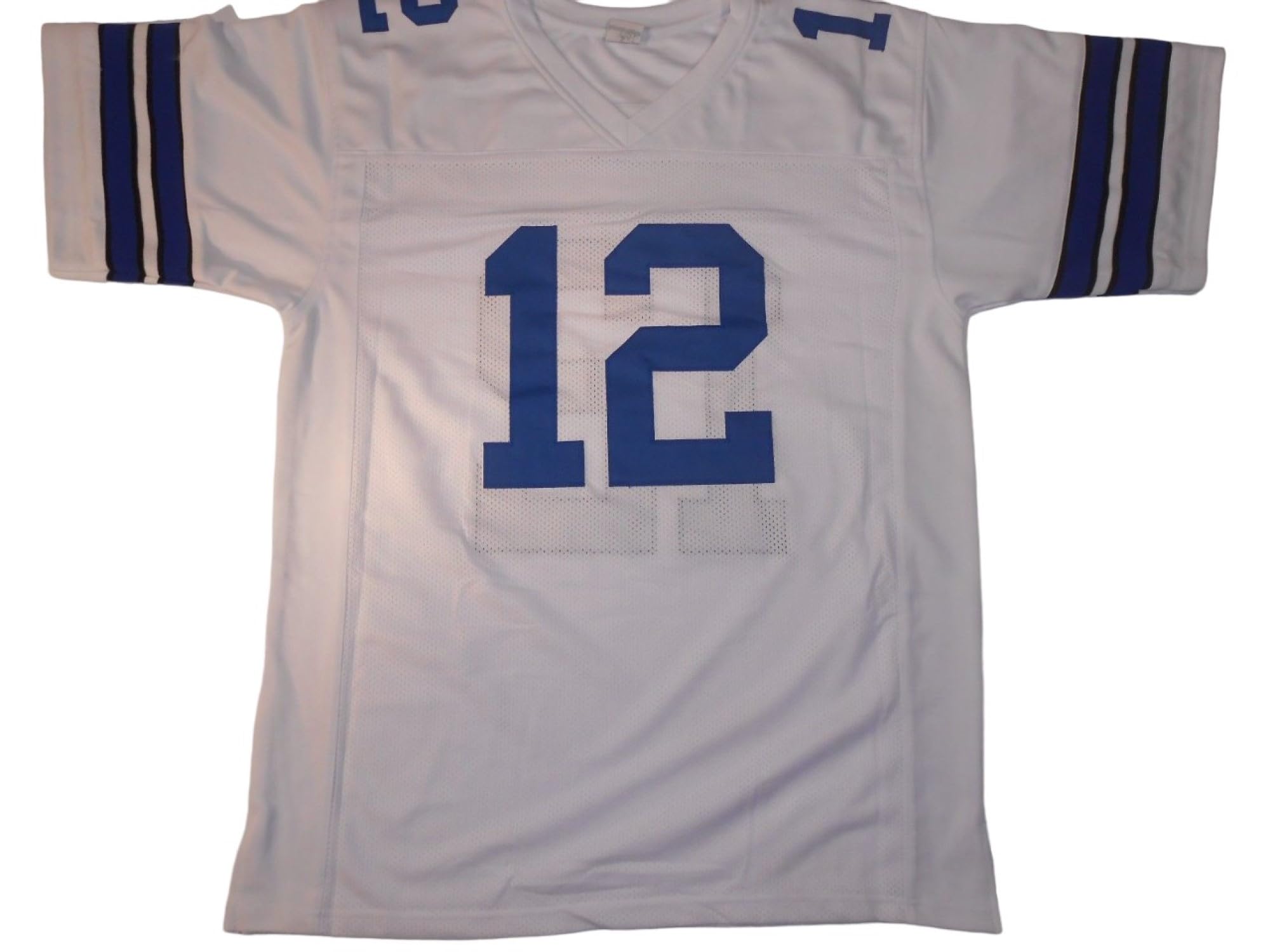 Roger Staubach Jersey Stitched White Custom Football New No Brand/Logos (US, Alpha, X-Large, Regular, Regular, White)