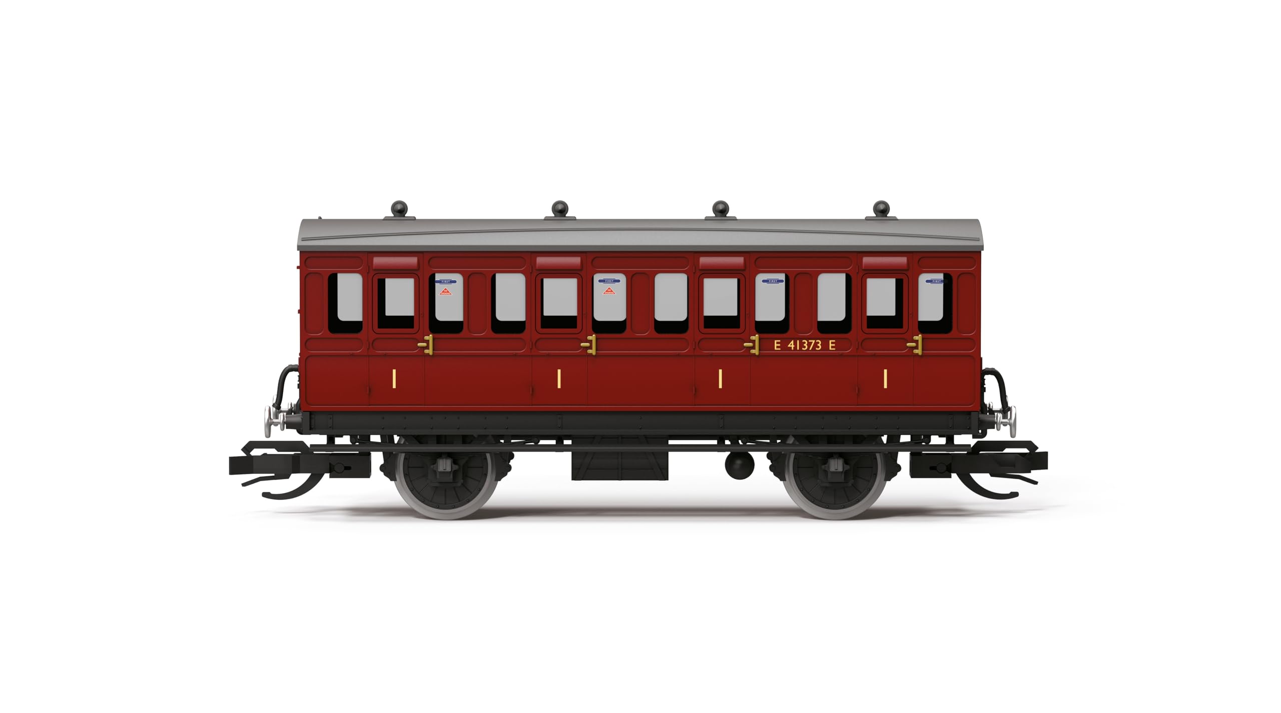 Hornby - TT TT4059 BR 4 Wheel Coach 1st Class, Red