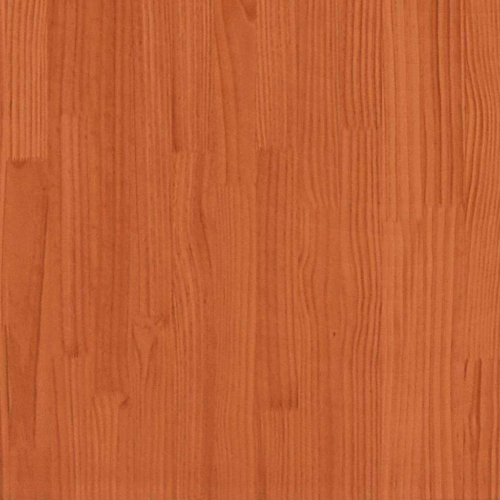 Sofás de jardín sin reposabrazos, 2 unidades, color marrón cera, madera maciza de pino, muebles para exteriores, con diseño de listones y respaldo para terraza, jardín, patio, sofá modular