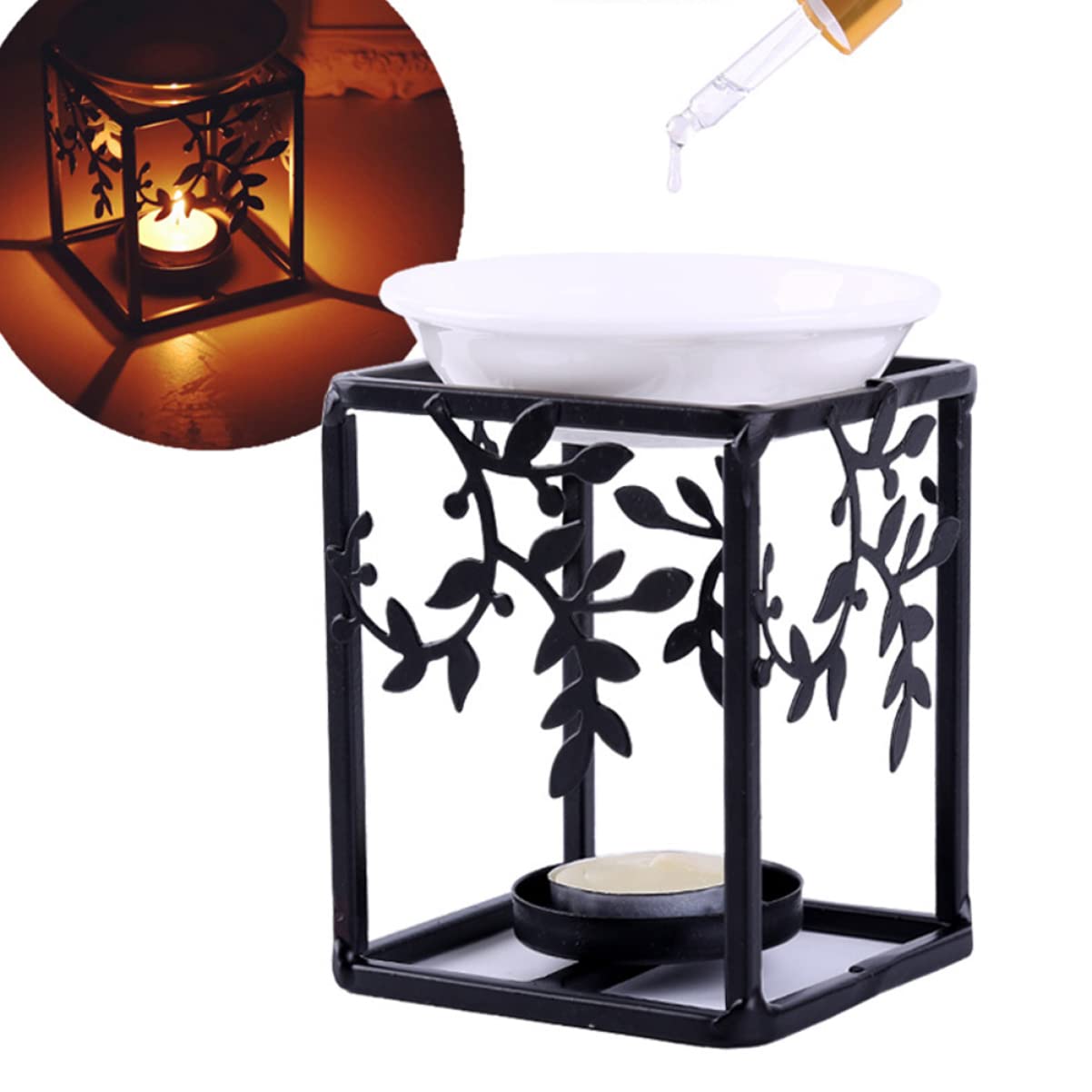 Brûleur huiles essentielles pour ambiance zen sur la terrasse du jardin