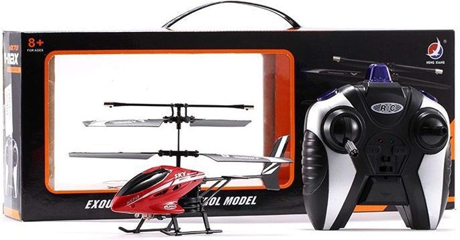 Remote Controlled Sky Helicopter (HX-713) with Unbreakable Blades - Multi Color