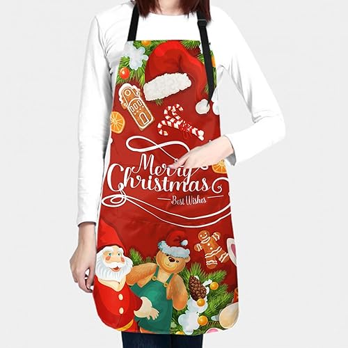 Miniatura 2 de Delantales para mujeres y hombres, delantal impermeable con 2 bolsillos, para peluquero, chef, cocinar, asar, accesorios de cocina, 28 x 33 pulgadas