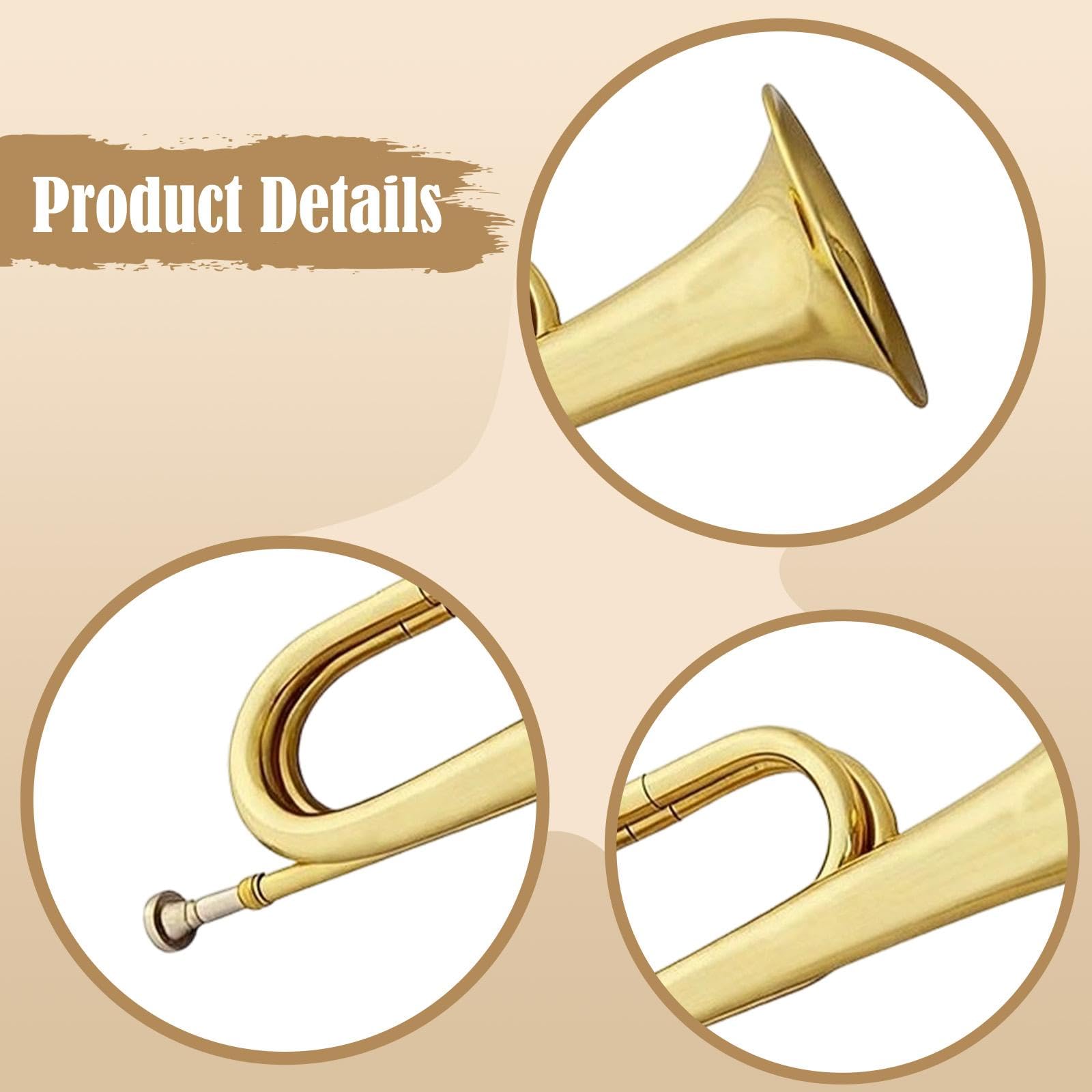 Trompette Portable avec Embouchure pour Enfants, Spectacles et