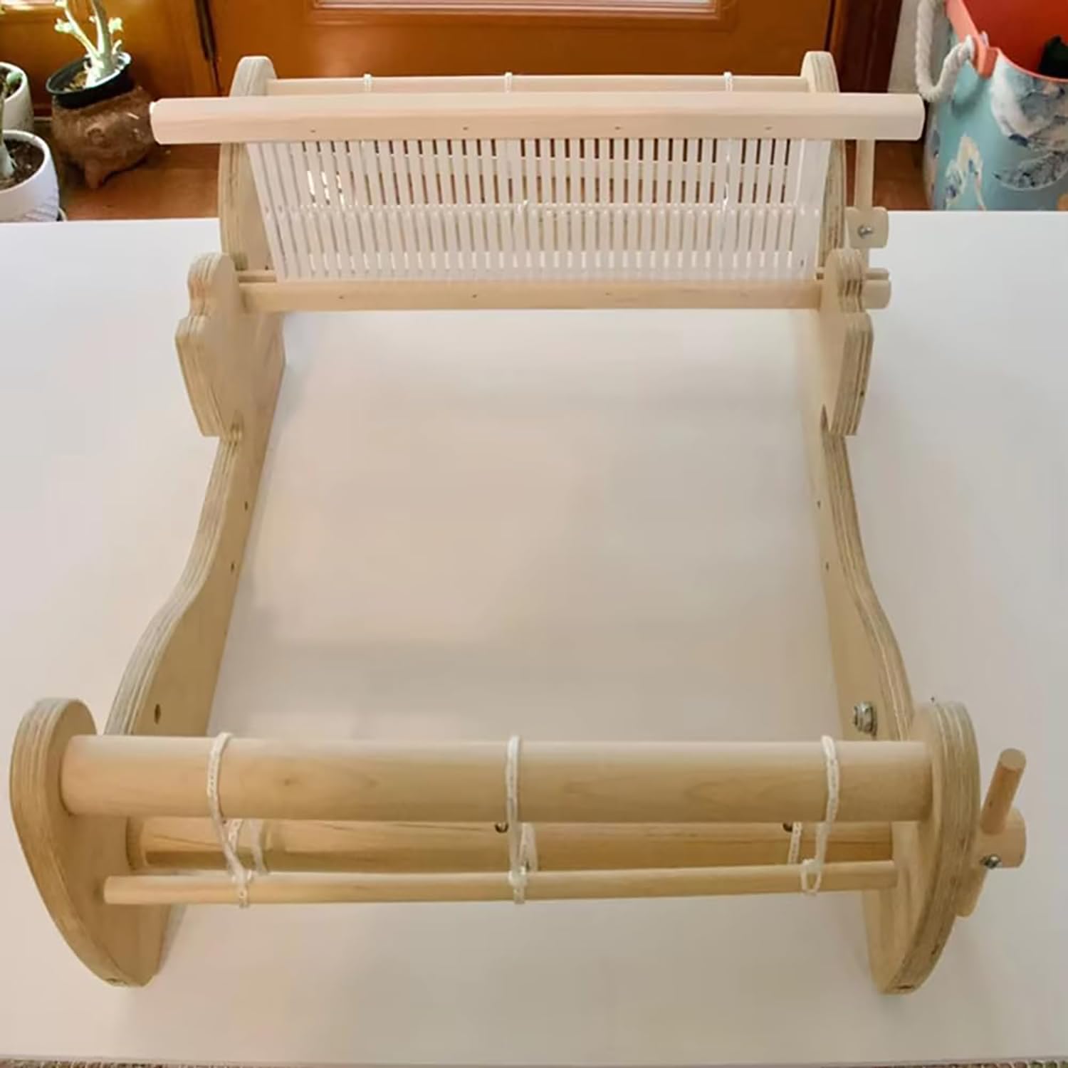 Set di telai per tessitura in legno con volani, macchina per maglieria tessuta a mano per adulti principianti, kit fai da te facile da intrecciare