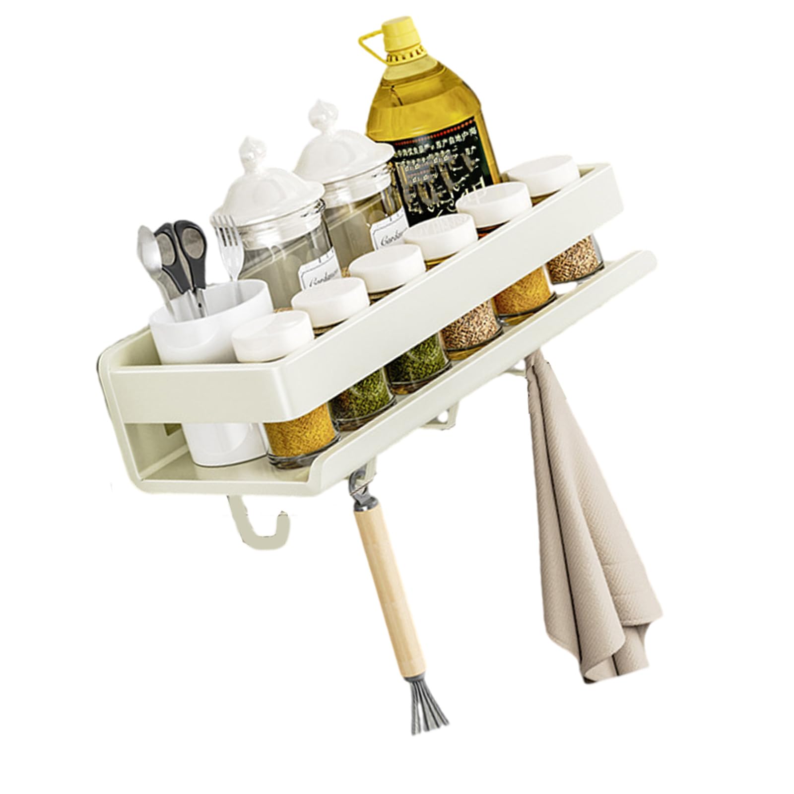 HDOYTXXM Wall Mounted Organizers Space Efficient Storage Solution Portable for Kitchen Supplies Bathroom Accessory Space Saving Kitchen Organizers