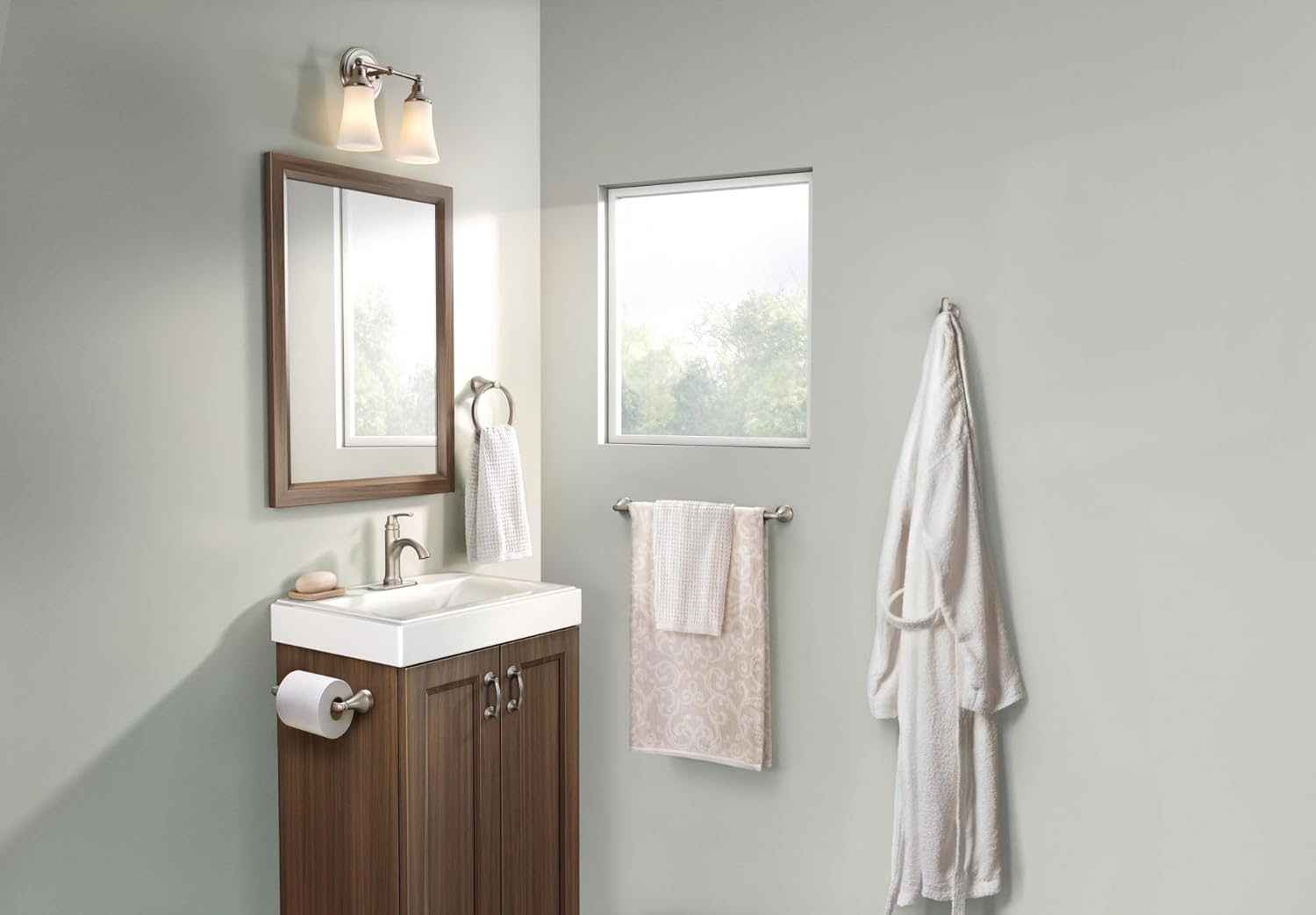 Moen 84980SRN Welton Bath Faucet and Bath Accessory Collection