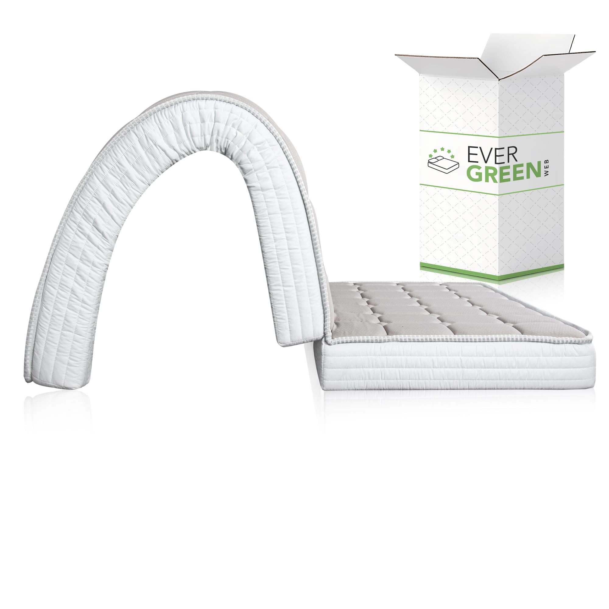 EVERGREENWEB - Colchón Clic clac 120x190 cm h 10 para sofá Cama con Espuma viscoelástica, Plegable, Pliegue en el Asiento, Ortopédico, hipoalergénico, Cordones de fijación Bed Sofa Memory