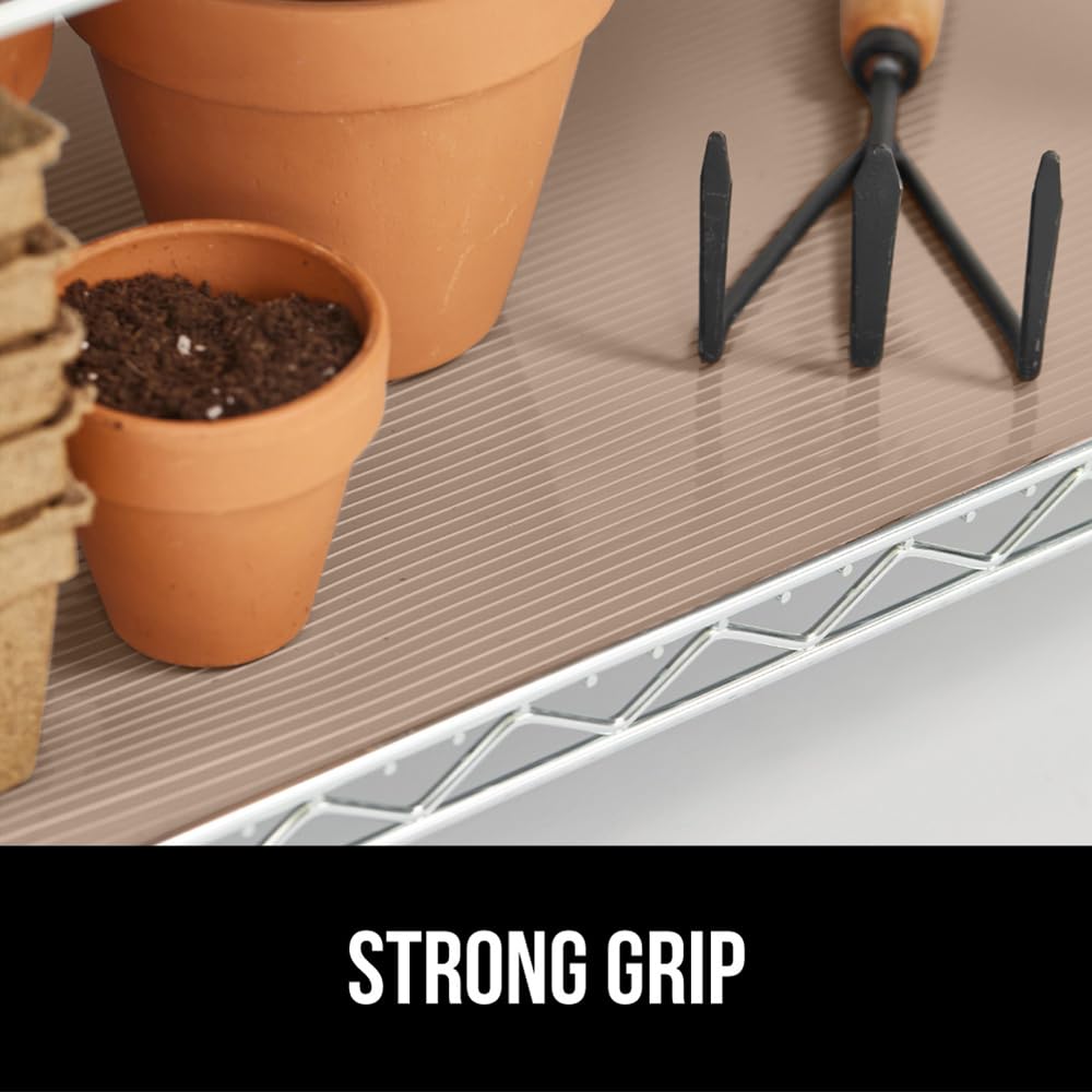 GORILLA GRIP DuraGuard - Forro para estantes, 20 x 30 pulgadas, no adhesivo, para cajones de cocina, estantes, refrigerador, despensa, armario de baño, plástico acanalado duradero, impermeable, sin