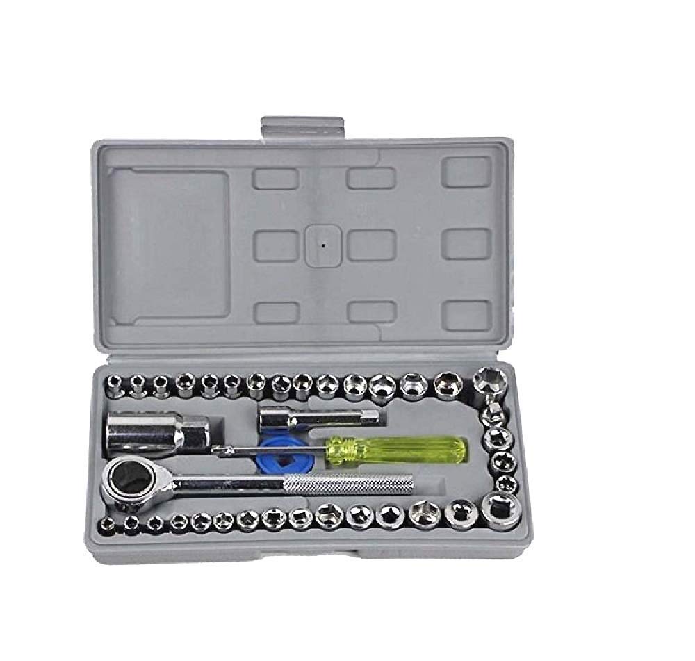 TE 40 in 1 Pcs Wrench Tool Kit & Screwdriver & Socket Set