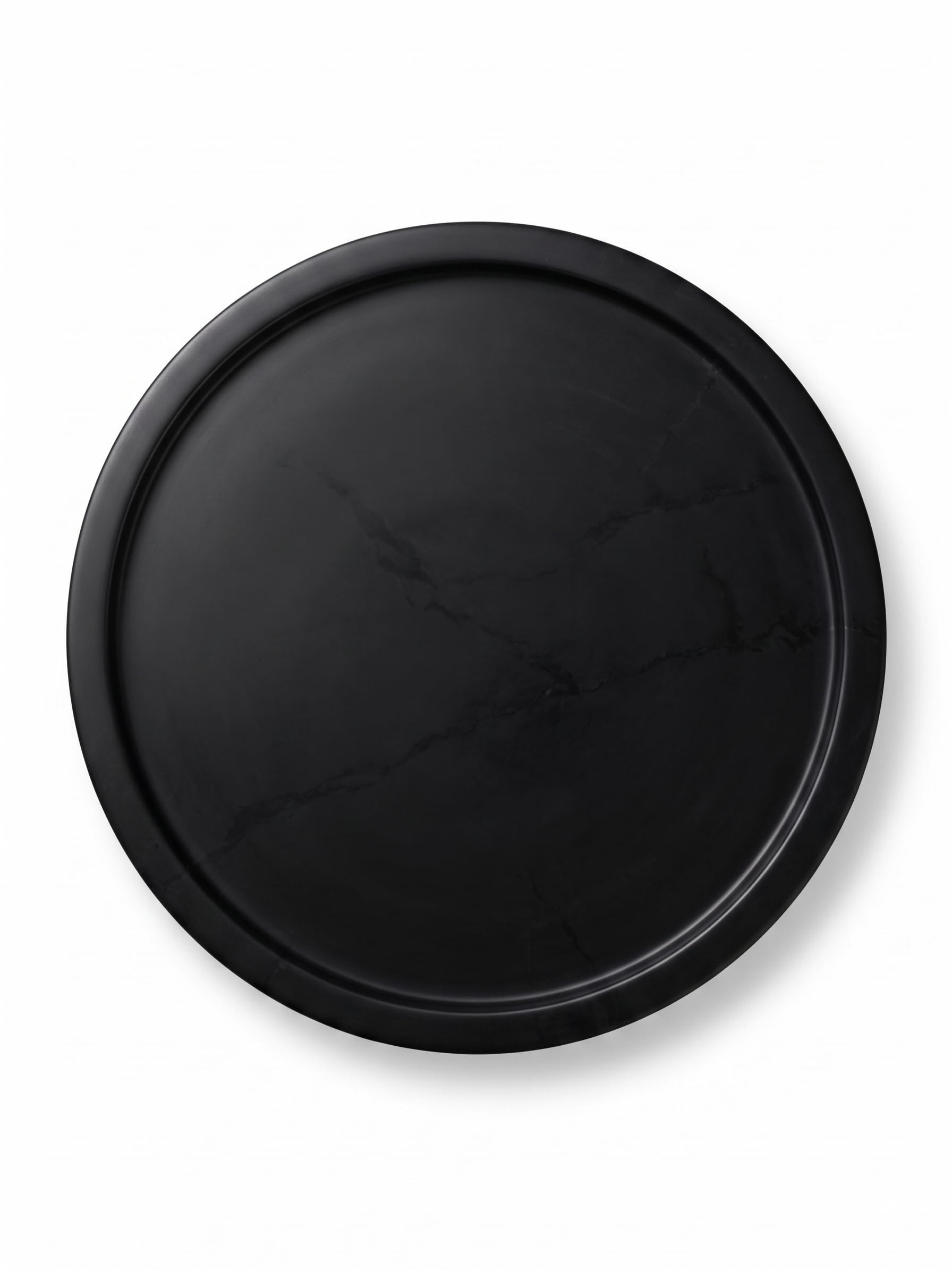 VANORAA Round Black Marble Vanity Tray, Black, 10 Inch, for Bathroom, Kitchen Serving and Dining Table Decoration-image-21