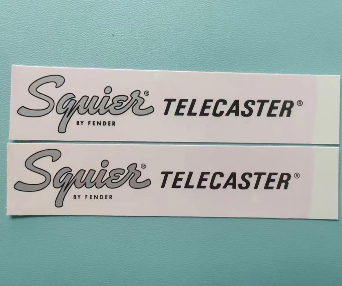 Fits For Fender Electric Guitar & Bass Head Stickers - SQ tele 1 Logo Water Transfer Stickers - Trademark Tearable Film
