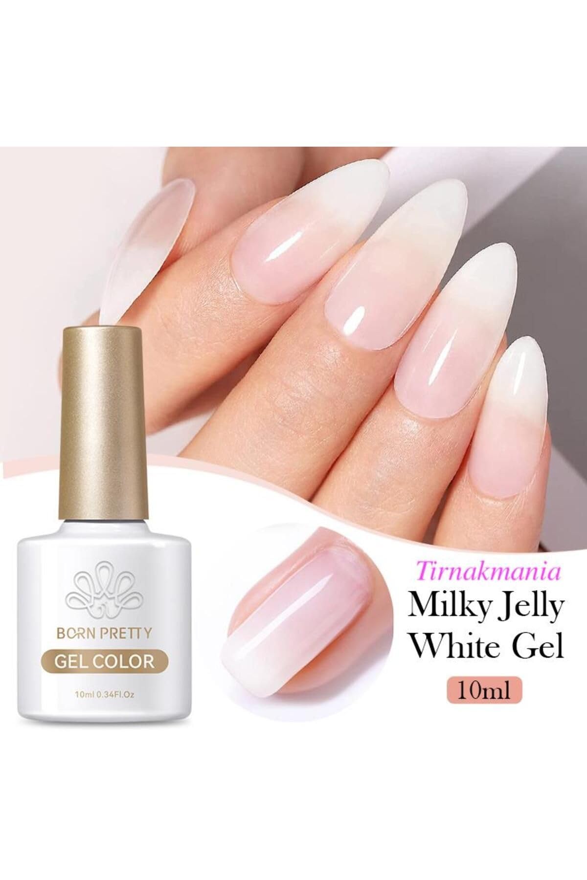 Born Pretty 10 Ml Rakı Beyazı Kalıcı Oje (56365) Milky White 6045