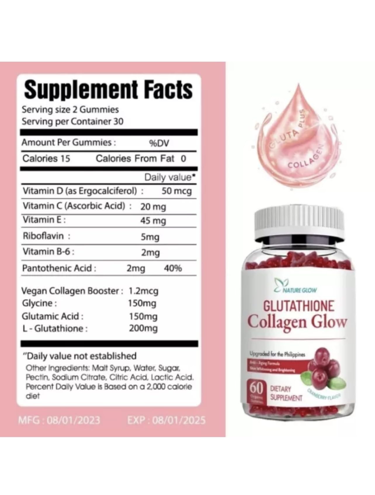 Glutathione collagen glow 6 bottles (6個) Glutathione collagen glow 6 bottles (6個)