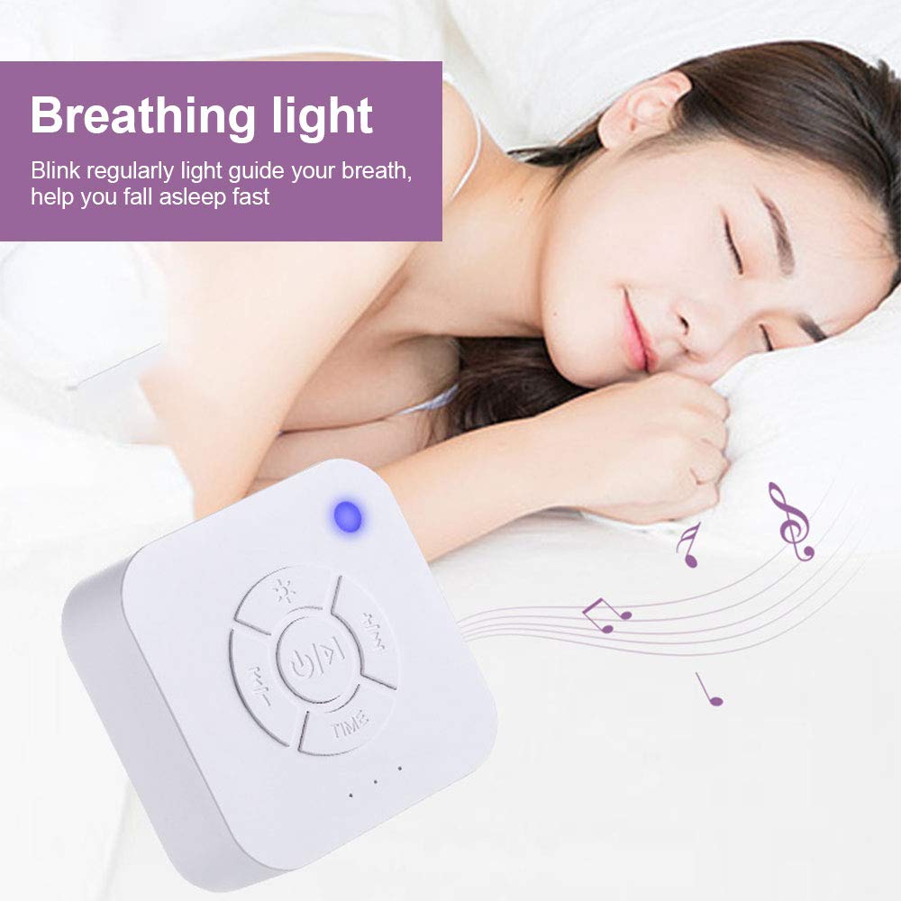 Altavoz Bluetooth El chupete for dormir de la máquina de ruido blanco alivia el sonido, el temporizador de luz de respiración Altavoz Bluetooth Potente