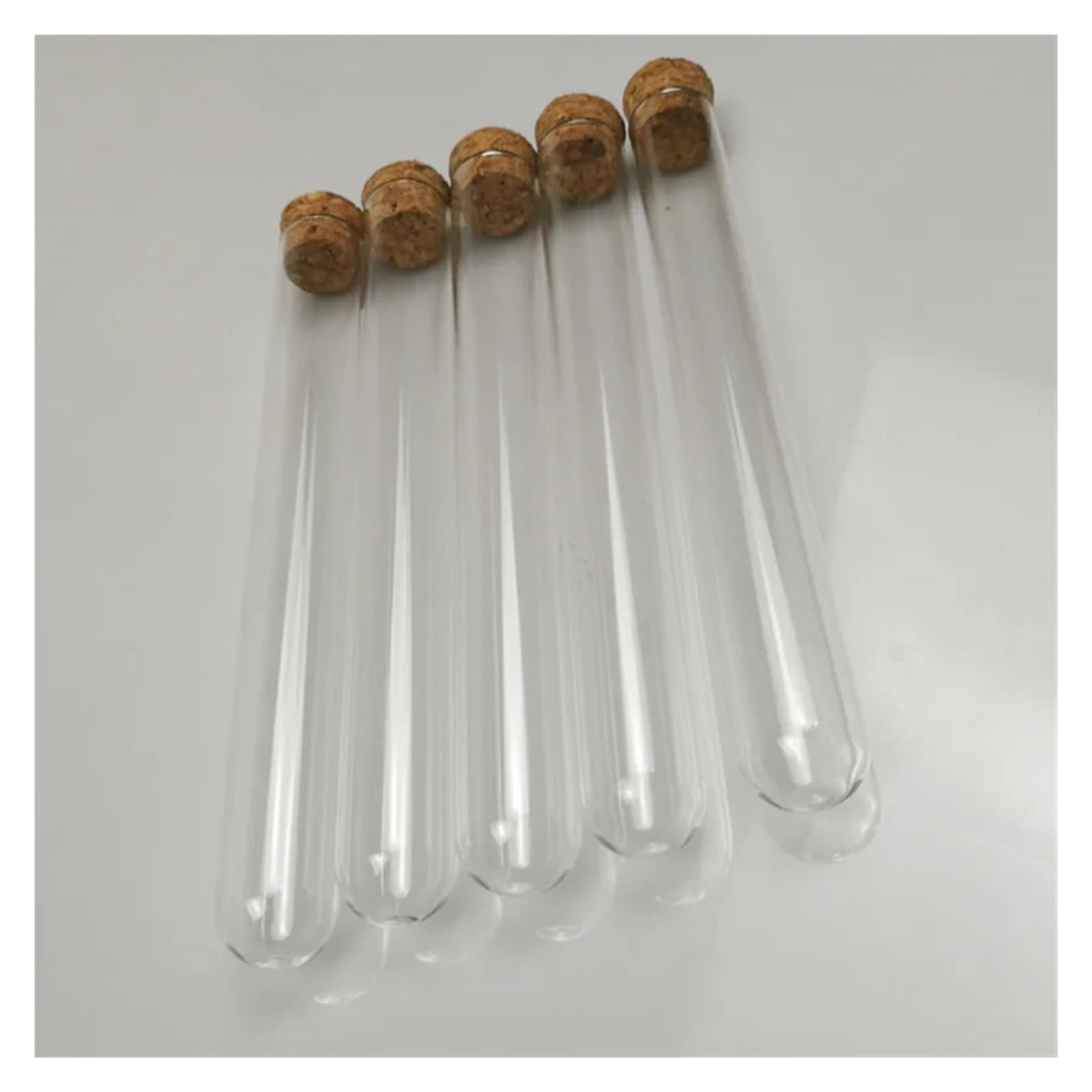 yingyingjia 50 szt. 20X150mm 30ml plastikowa probówka z korkiem, przezroczysta tuba na upominek weselny