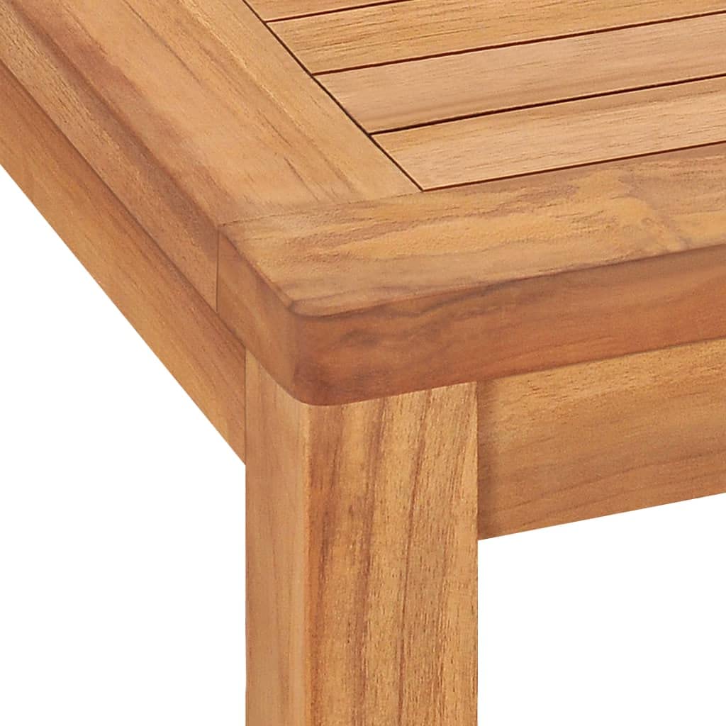 Tavoli da esterno per esterni, tavolo da pranzo da giardino, 140 x 80 x 77 cm, in legno massello di teak