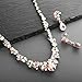 Mariell Bridal Wedding Necklace Earrings Set, Iridescent Crystal Jewelry Set for Brides, Prom, Pageant
