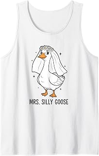Mrs. Silly Goose Bride to Be Wedding Silly Bride Funny Goose Tank Top